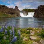 Hjálparfoss waterfall